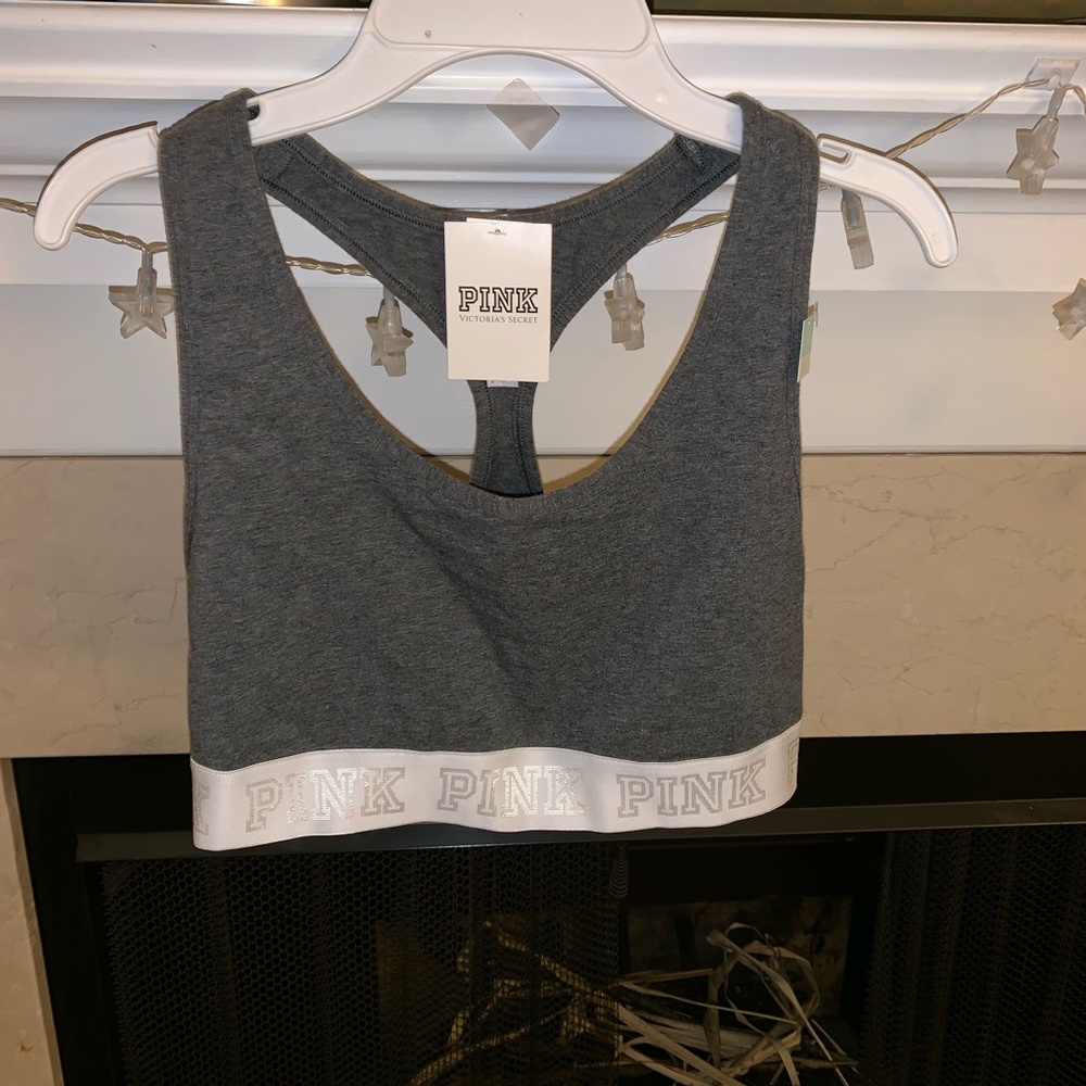 Victoria’s Secret pink logo sports bra